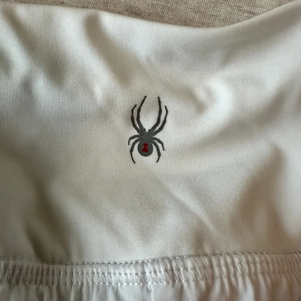 Spyder Active Womens XL White Athletic Running Workout Shorts Wide Waistband‎ - Picture 6 of 6